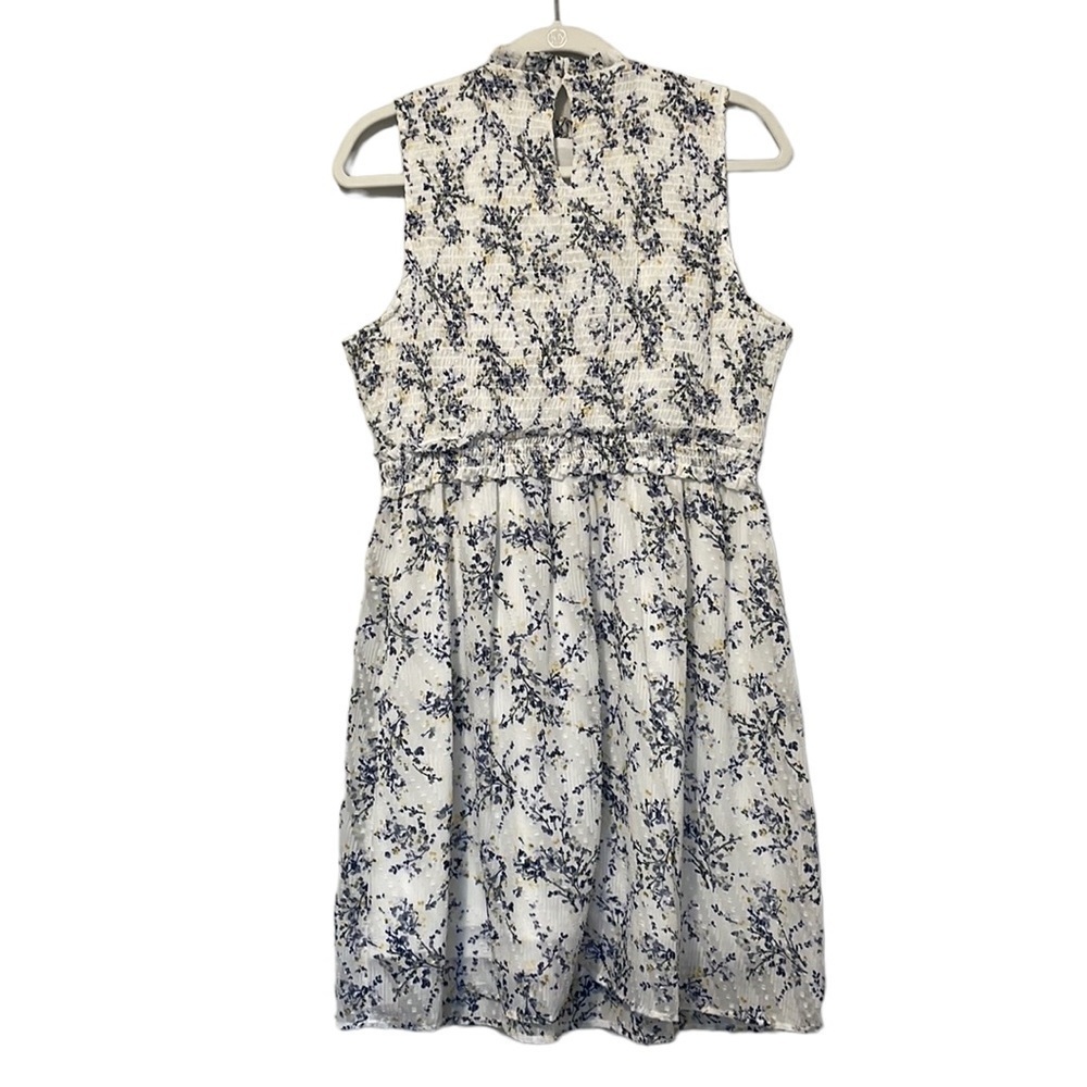 Floral Sleeveless Fit & Flare Dress Summer Casual Chic Cute Day Dress - Size Med - Picture 3 of 11